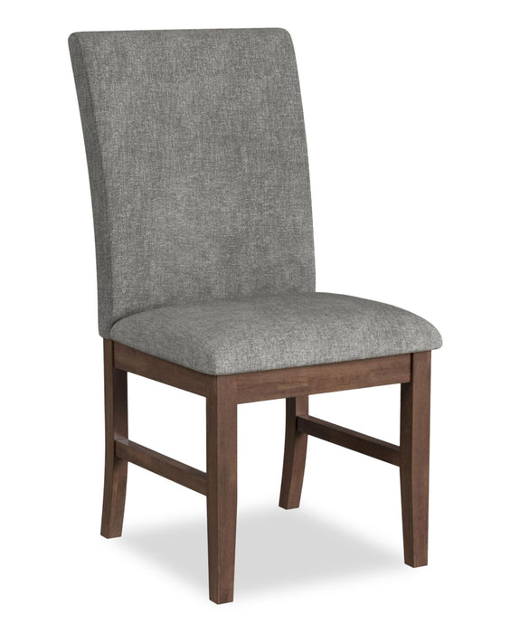Rain 5pc Dining Set with Table & 4 Grey Chairs, 72\"W - Grey/Brown