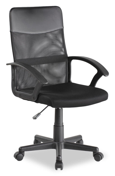 Pixel 22\" Mesh Fabric Office Chair with Lumbar Support - Black