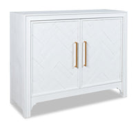 Keena Solid Wood Accent Cabinet - White 