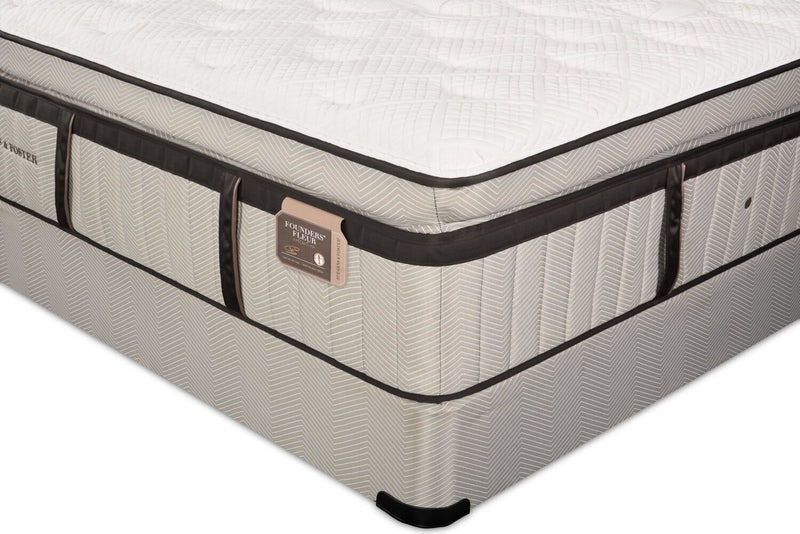 Stearns & Foster® Swansea Luxury Euro Pillowtop Queen Mattress Set