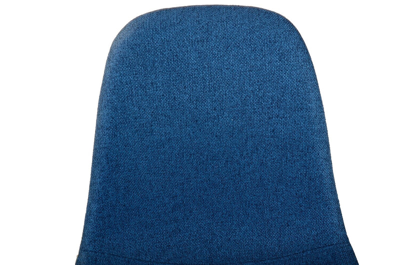 Jax Counter-Height Stool with Polyester Fabric, 26\"H, Metal - Blue