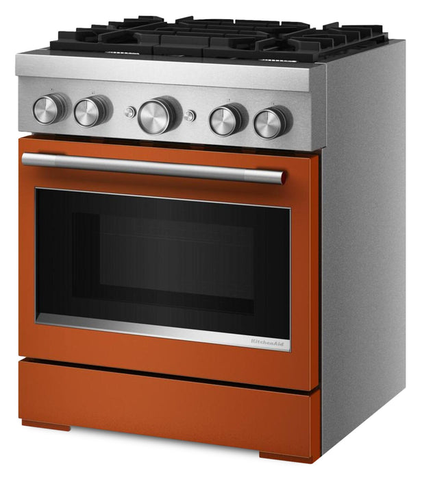KitchenAid 4.1 Cu. Ft. Dual Fuel Range with No Preheat Air Fry Mode – Scorched Orange - KFDS930SSC