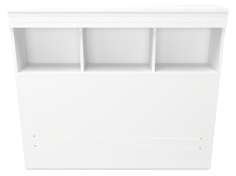 Riley Mates Bed 5pc Set with Bookcase Headboard, Dresser & Mirror, White - Twin Size