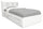 Riley Mates Bed with Bookcase Headboard Set for Kids, Made in Canada, White - Twin Size
