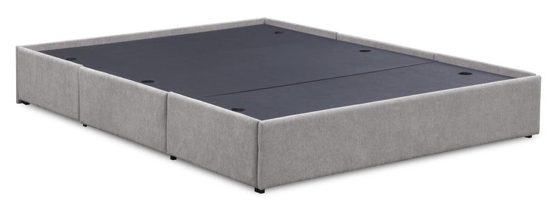 Amos Upholstered Storage Bed Base in Grey Fabric with 3 Built-in Drawers  - King Size