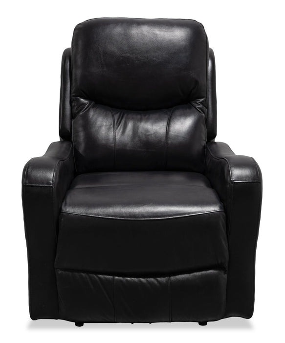 Elli 32\" Faux Leather Swivel Glider Reclining Chair – Black