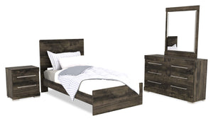 Riley 6-Piece Twin Bedroom Set - Grey