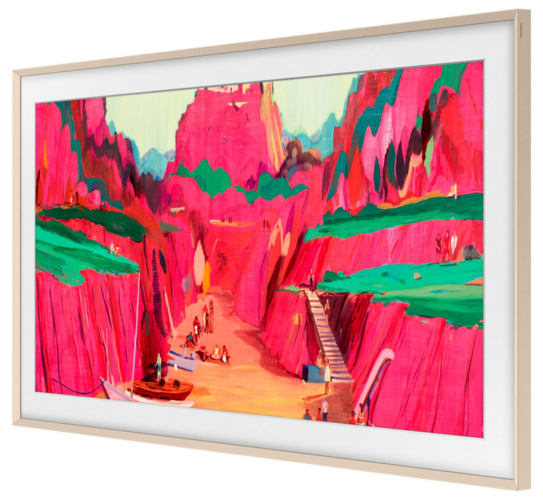 Samsung Customizable Bezel for 75\" The Frame Pro TV - Beveled Sand Gold