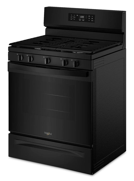 Whirlpool 30\" 5.0 Cu. Ft. Gas Range with Air Cooking – Black - WFGS4530SB