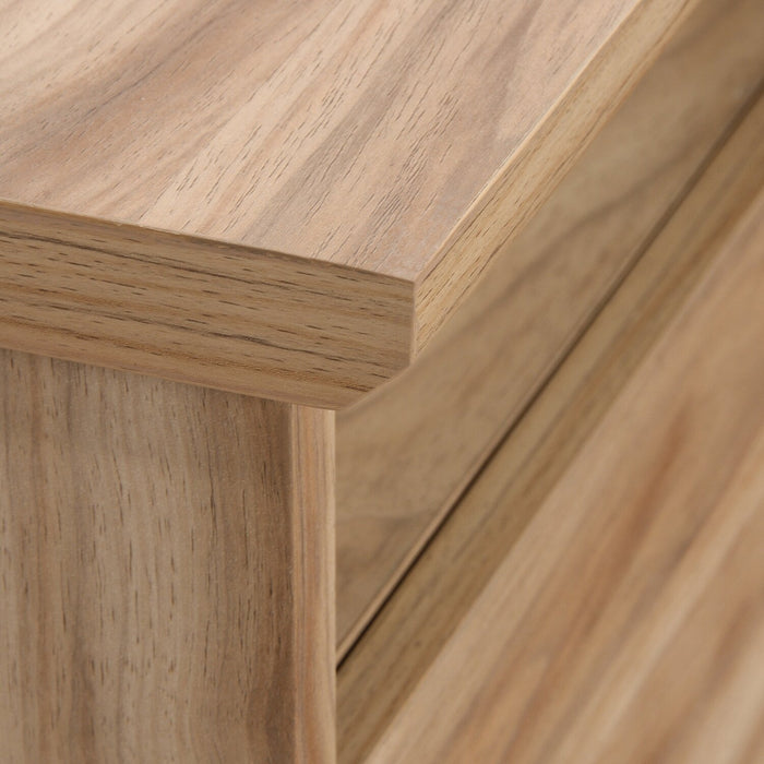 Harrison 65.35\" L-shaped Desk with Two Drawers – Kiln Acacia 