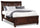 Chelsea Platform Storage Bed with Headboard & Frame, Cherry Brown - King Size