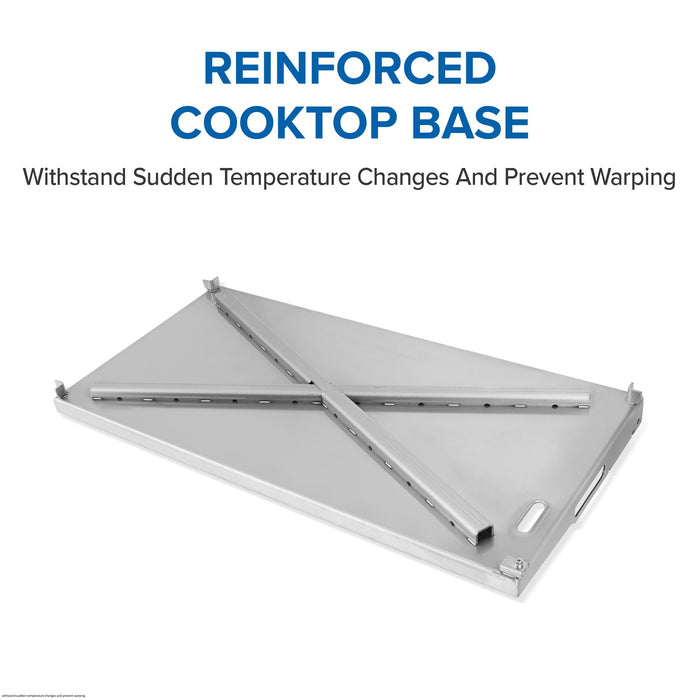 Napoleon 33,600-BTU 36-Inch 4-Burner Griddle with Rust-Resistant Stainless Steel Cooktop - F36FTPMK