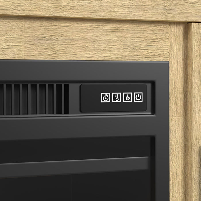 Scott Living Lenore 60\" Electric Fireplace TV Stand with Storage - Natural