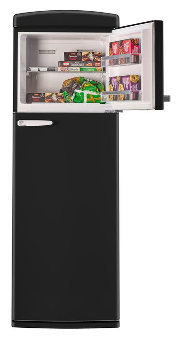 Unique Classic Retro 24\" 11 Cu Ft. Top Freezer Refrigerator – Matte Black - UNQ-310L MB TM