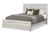 ["Aspen Panel Bed with Headboard & Frame, Grey - Queen Size"]