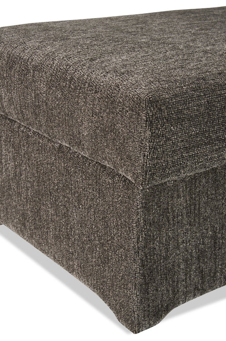 Made in Canada Lennox 40\" Chenille Fabric Storage Ottoman - Grey