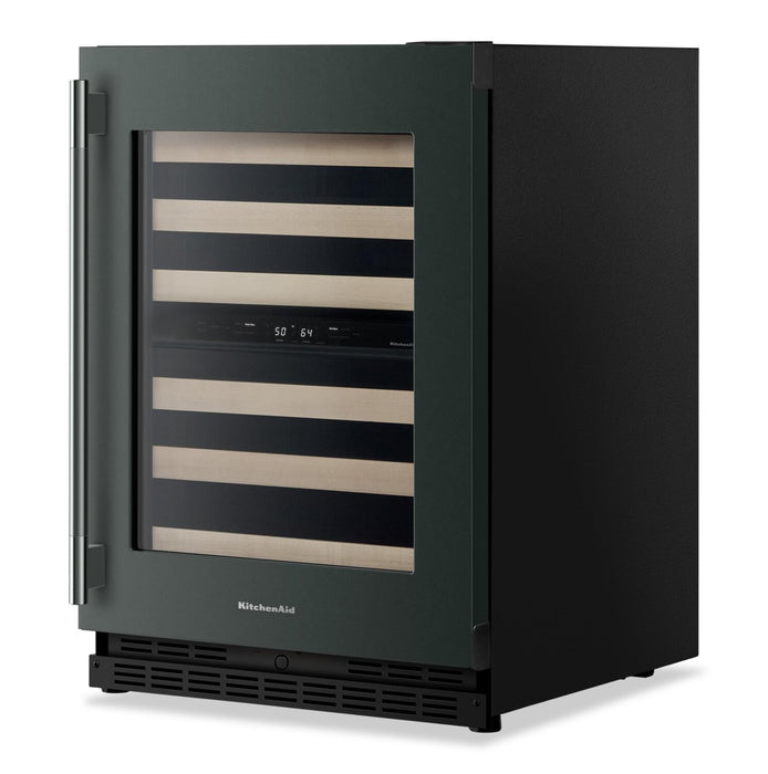 Kitchenaid® 24\" Undercounter Wine Cellar with Full-Extension Wood-Front Racks - Juniper - KUWR524SJP