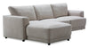 Voyage Modular 3-Piece Left-Facing Fabric Sectional with Removable Back Cushions – Taupe