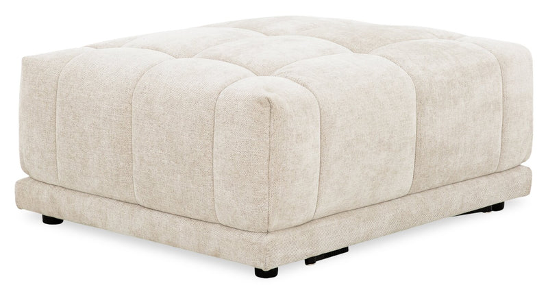 Kort & Co. Oaklyn Modular 38\" Fabric Ottoman with Tufted Seat Cushion - Beige