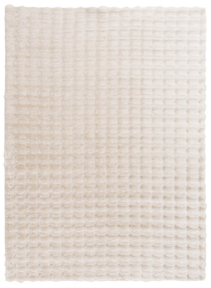 Faux Fur Bubble Ivory Area Rug with Memory Foam Backing - 5' x 7'