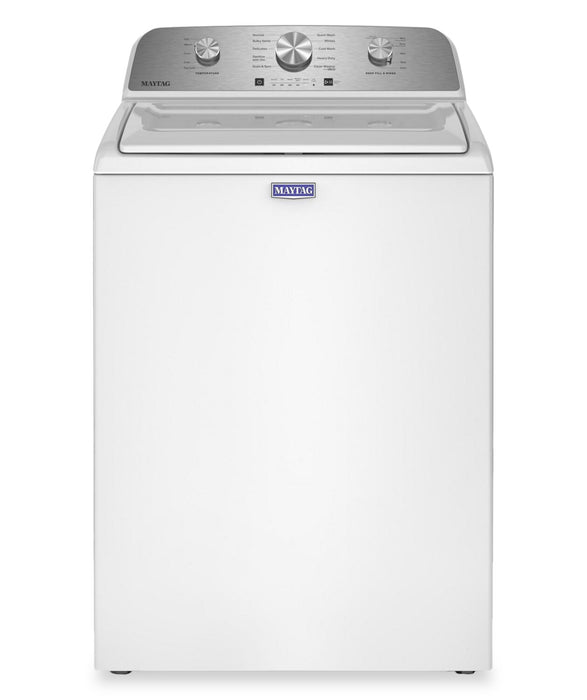 Maytag 4.8 Cu. Ft. Top Load Washer and 7.0 Cu. Ft. Gas Dryer with Wrinkle Prevent Option – White 