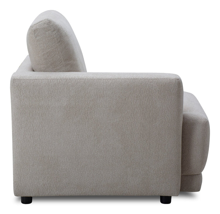 Voyage Modular Left-Facing Fabric Chair with Removable Back Cushions – Beige