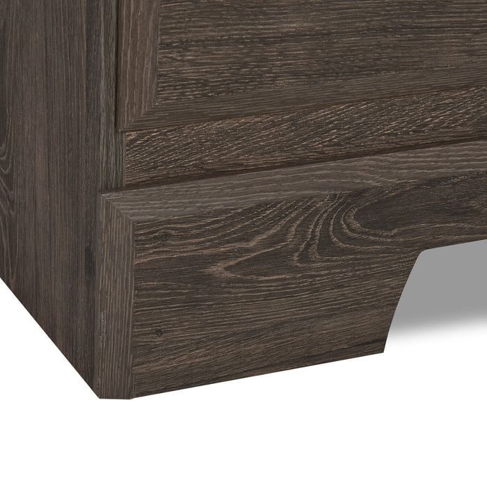 Yorkdale 6pc Bedroom Set with 6-Drawer Storage Bed, Dresser, Mirror & Nightstand, Grey - Full Size
