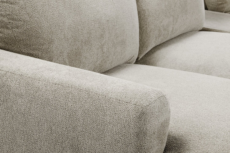 Voyage Modular 6-Piece Left-Facing Fabric Sectional with Console and Removable Back Cushions – Beige