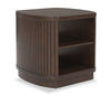 Vernon 25” Modern Solid Wood End Table with 2 Shelves - Dark Brown