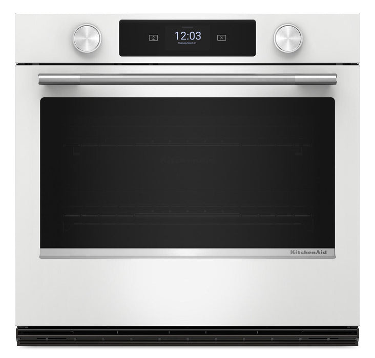 KitchenAid 30\" Smart Electric Single Wall Oven - White - KOES730SWH
