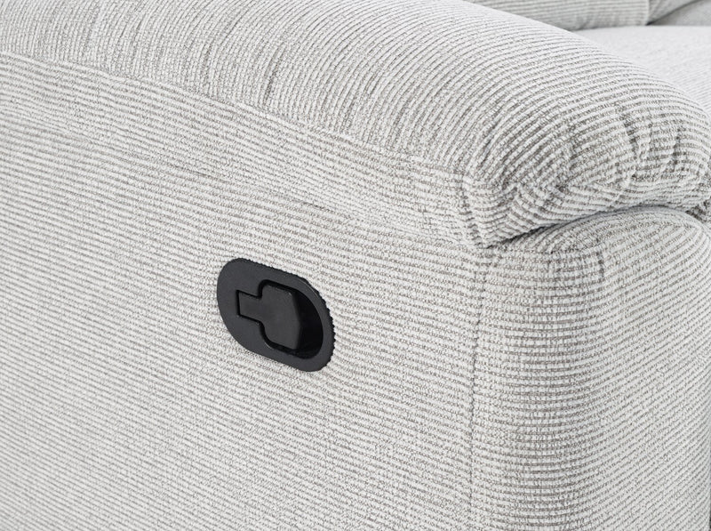 Spencer 65.6\" Chenille Fabric Manual Reclining Loveseat - Grey