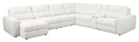 Scott Living Elevate Modular 7-Piece Left-Facing Chenille Fabric Sectional with Power Reclining - Beige 