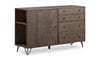 Kort & Co. Sol Dining Server with Built-In Shelves, Storage & 4 Drawers, 60