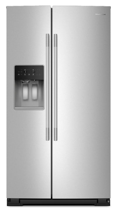 KitchenAid 36" 29 Cu. Ft. Side-by-Side Refrigerator - Fingerprint Resistant Stainless Steel - KRSF536RPS  | Réfrigérateur KitchenAid de 29 pi3 et de 36 po - acier inoxydable résistant aux traces de doigts - KRSF536RPS