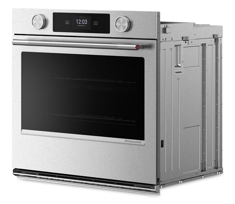 Kitchenaid 27\" Smart Electric Single Wall Oven with Assisted Cooking Modes - PrintShield™ Finish - KOES727SPS