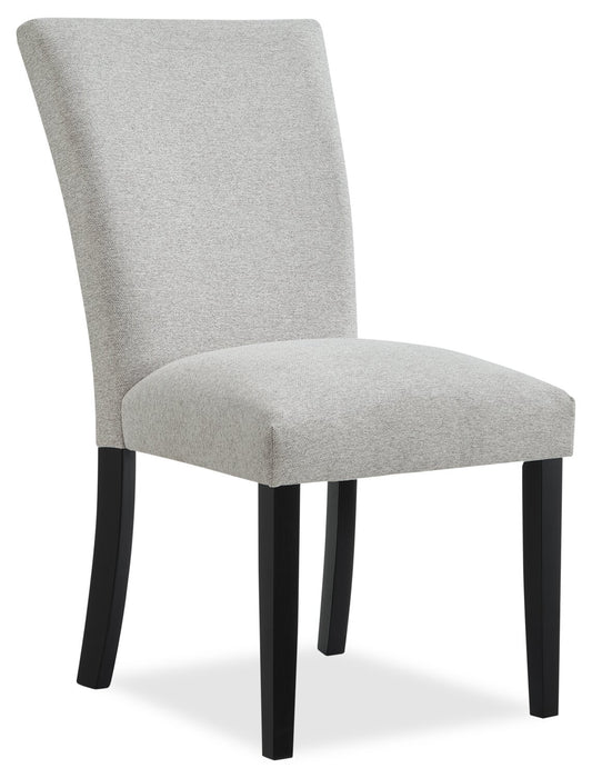 Burk 5pc Dining Set with Table & 4 Chairs, Resin Marble-Look Top, 72\"W - Black/White