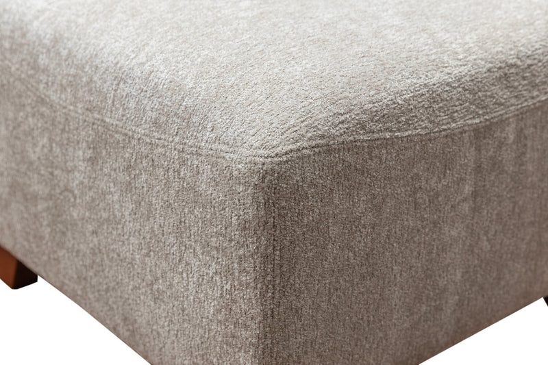 Zello 22\" Linen-Look Fabric Ottoman - Linen