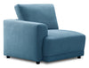 Voyage Modular Fabric Left-Facing Chair with Removable Back Cushions – Blue