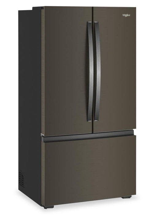 Whirlpool 36\" 24 Cu. Ft. True Counter Depth French Door Refrigerator – Black Stainless Steel - WRFC3036RV