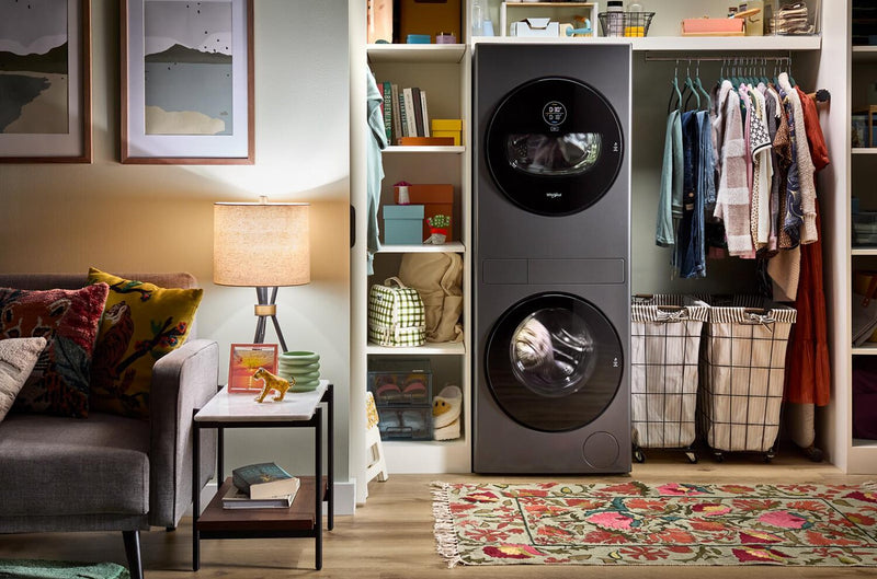 Whirlpool 3.2 Cu. Ft. Washer and Electric 4.3 Cu. Ft. Dryer - Black - YWFH5424SJ