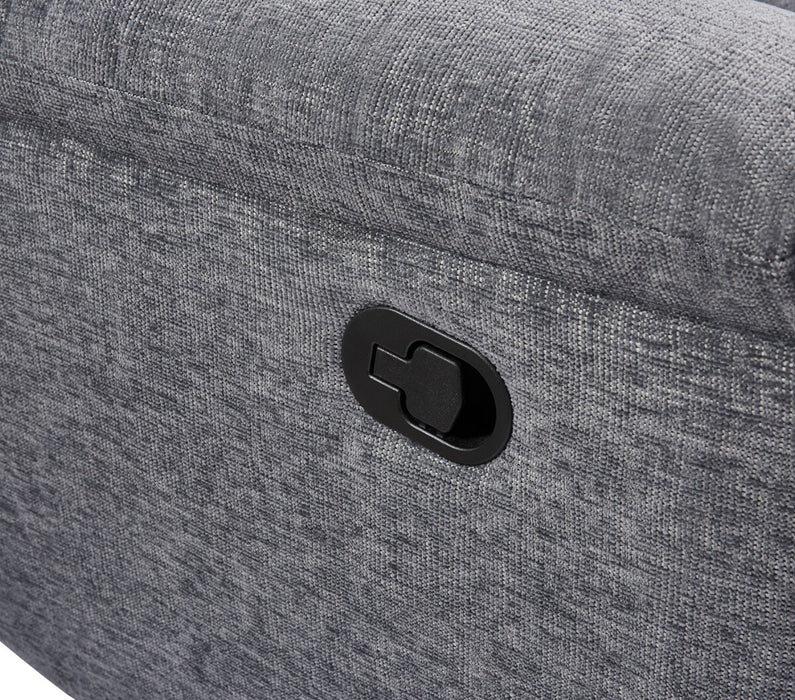 Blake 38.58\" Chenille Fabric Manual Reclining Chair – Grey 