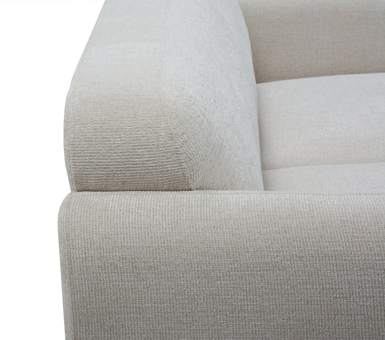 Sadie 78.7\" Fabric Sofa with Rubberwood Legs – Beige 