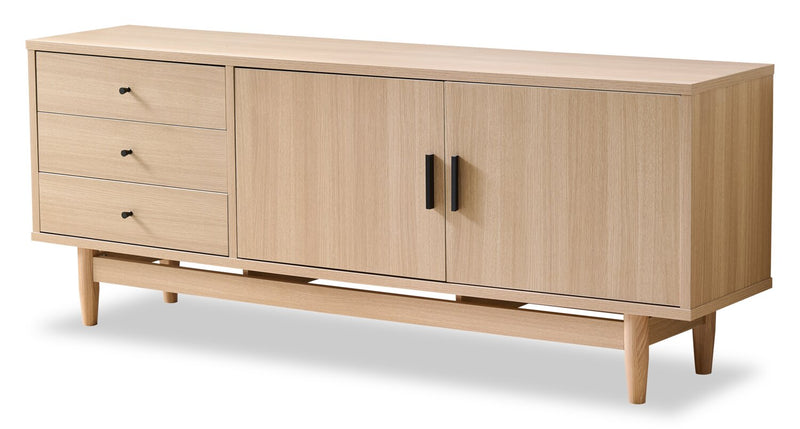 Kemper 71\" Modern TV Stand with Storage for TVs up to 70\"- Harvest Oak