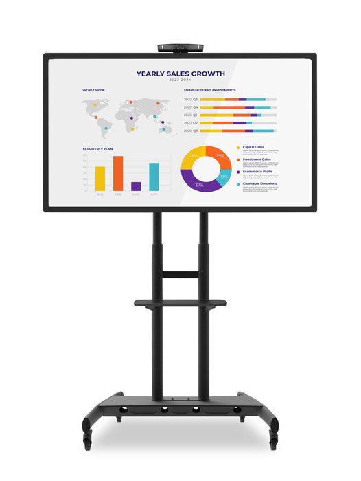 Kanto Rolling TV Cart for 55\" – 86\" TVs 