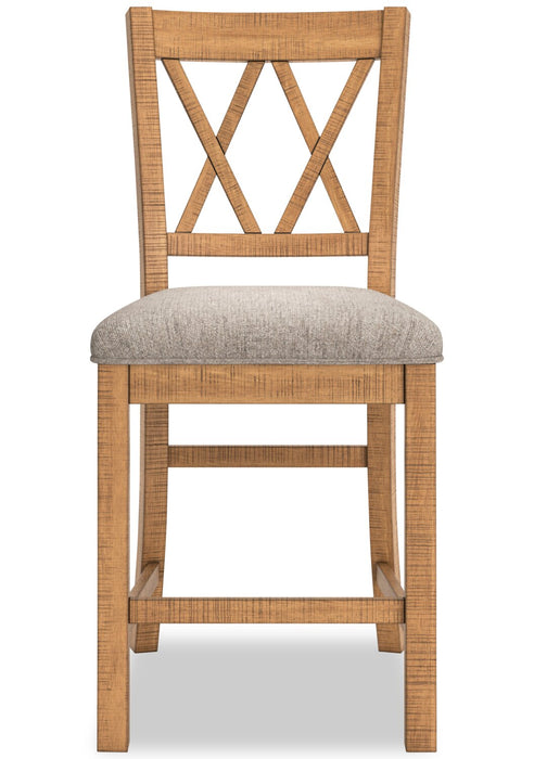 Archer 7pc Counter-Height Dining Package with 72-108\" Extension Table & 6 Chairs - Light Brown