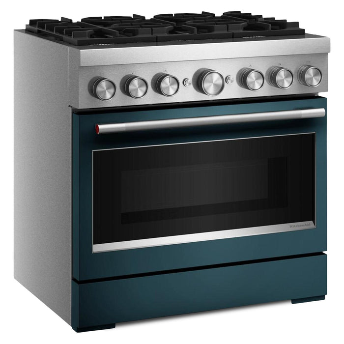KitchenAid 5.1 Cu. Ft. Dual Fuel Range with No Preheat Air Fry – Agave - KFDS936SAG