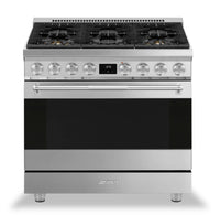 Smeg 4.6 Cu. Ft. Professional Gas Range - SPR36UGGX