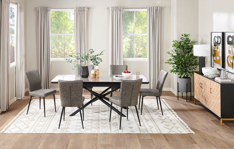 Alenna 60\" 3-Door Accent Cabinet - Black with Weathered White Doors