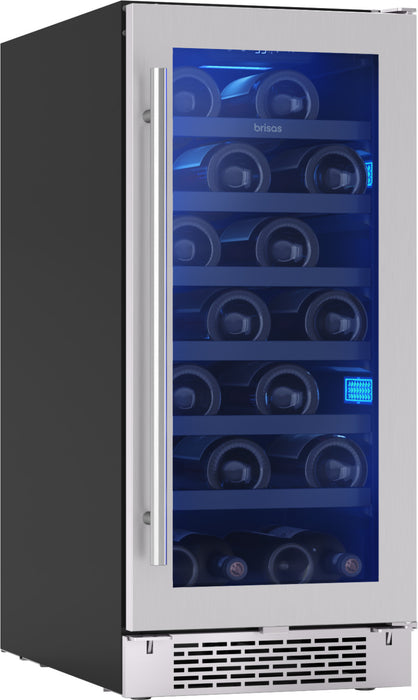 Brisas by Zephyr 15\" Wine Cooler - Stainless Steel - BWN15C01AG 