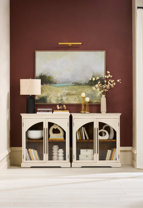 Twyla 33\" Solid Wood Accent Cabinet  with Arched Doors - White